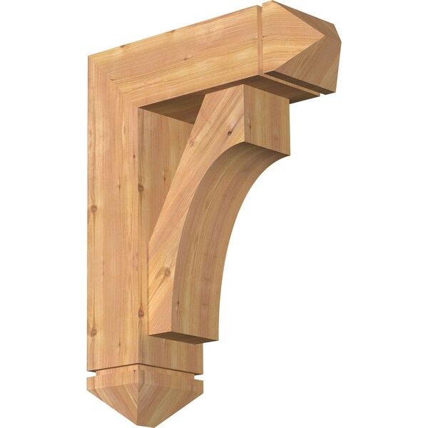 Ekena Millwork Westlake Arts and Crafts Smooth Bracket w/ Offset Brace, Western Red Cedar, 7 1/2"W x 22"D x 30"H BKT0806X22X30WTL03SWR - main